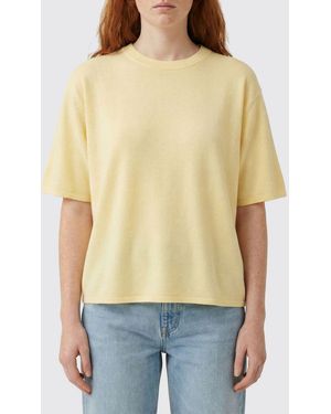 Lisa Yang Cropped Cotton Blend T-Shirt - Yellow