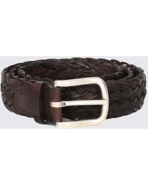Orciani Woven Calfskin Leather Belt With Pin Buckle - Multicolour