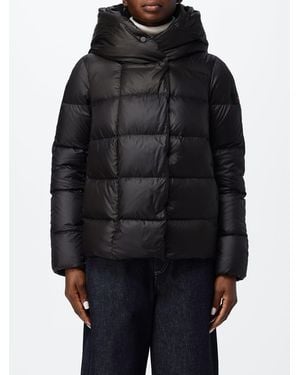 Peuterey Short Quilted Nylon Puffer Jacket With A Hood And Water-Repellent Finish - Black