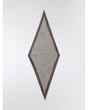 Gucci Seidenfoulard Mit Gg-Monogrammprint - Grau