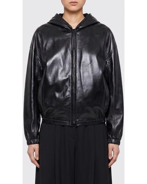Phoebe Philo Lambskin Leather Jacket - Black