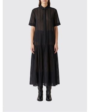Semicouture Nuria Cotton Chemisier Dress - Black
