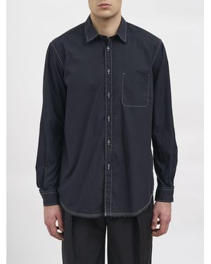 Paura Camisa Casual De Algodón - Azul