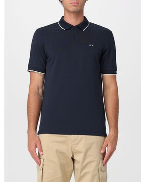 Sun 68 Cotton Polo Shirt - Blue