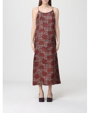 Uma Wang Anaya Viscose Blend Midi Dress - Red