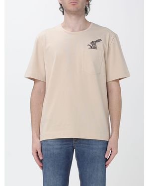 Paul Smith T-Shirt Aus Bio-Baumwolle Mit Tasche Und Überschnittenen Schultern - Natur