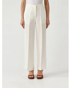 Maliparmi Linen Blend Palazzo Pants - Natural