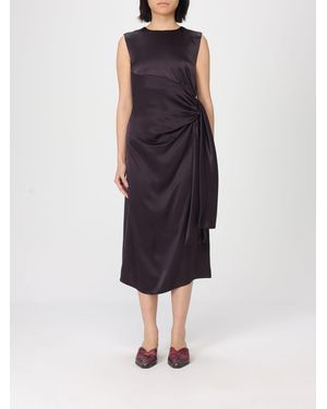 Liviana Conti Annabelle Midi Satin Dress - Blue