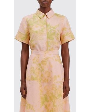 Erdem Floral Pattern Linen Blend Shirt - Natural