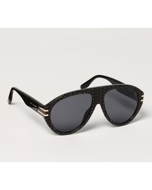 Marc Jacobs Marc747S 03Lirg Aviator Sunglasses - Black