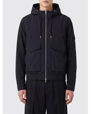 Tatras Nylon And Cotton Bomber Jacket With Adjustable Hood And Patch Pockets - Blue