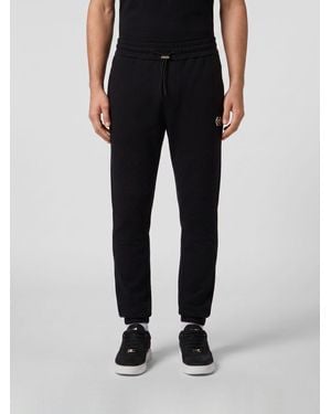 Philipp Plein Pantalones De Chándal De Algodón Con Logo Hexagon - Negro