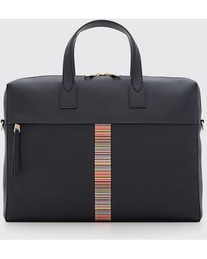 Paul Smith Grained Calfskin Business Bag - Black