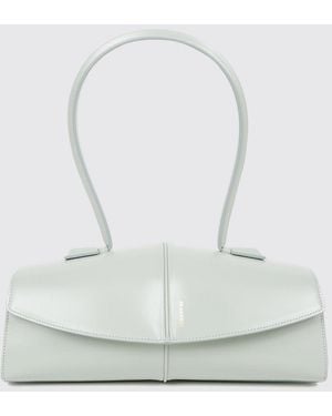 Jil Sander Linea Schultertasche Aus Kalbsleder Mit Röhrenförmigem Griff - Grau