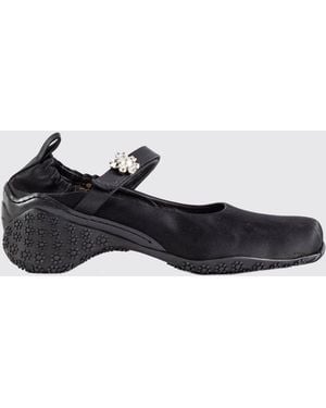 Simone Rocha Turbo Ballet Runner Mary Jane Flats - White