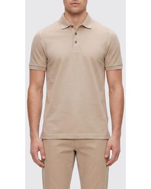 BOSS Cotton Polo Shirt - Natural