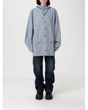 Rains Hooded Waterproof Polyester Raincoat - Blue