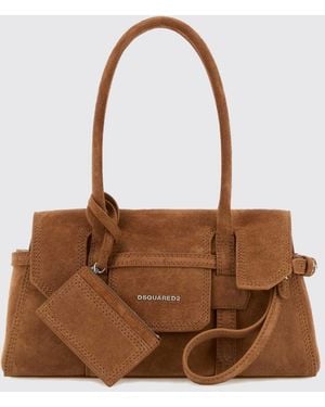 DSquared² Suede Shoulder Bag - Brown