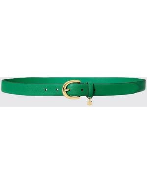 Ralph Lauren Saffiano Leather Belt - Green