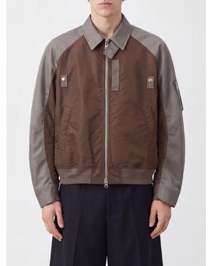 Sacai Bomber Oversize De Algodón - Marrón