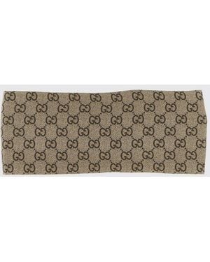 Gucci Gg Monogramm-Print Seidenhaarband - Natur