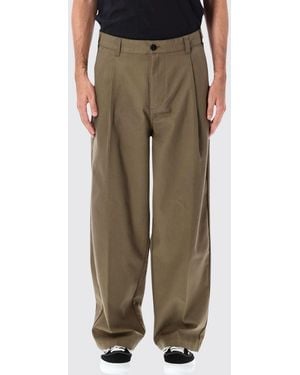 Obey Pantaloni Dean Wide Leg - Verde