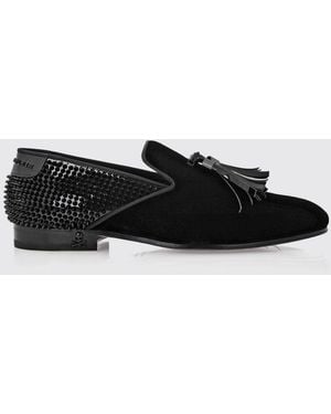 Philipp Plein Loafer Aus Wildleder Und Lackleder Mit Nieten Und Quasten - Weiß