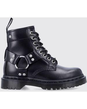 Dr. Martens Leather 1460 Harness Boots - Blue