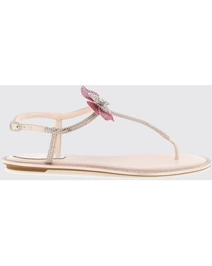 Rene Caovilla Flat Sandals - Natural