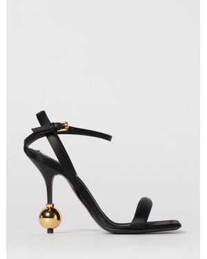 Moschino Satin Sandals - White