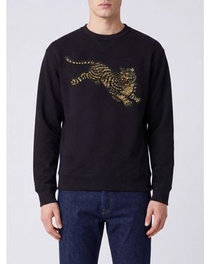 KENZO Felpa Girocollo Tiger Paris - Blu