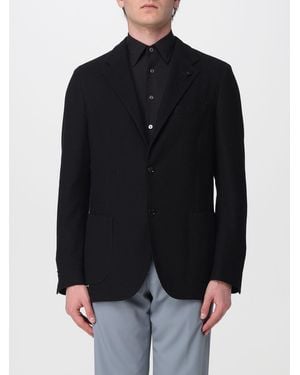 Lardini Single-Breasted Jersey Jacket - Black