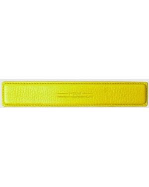 Fpm Milano Leather Blend Trolley Handle - Yellow