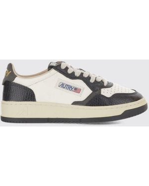 Autry Medalist Low Calf Leather Sneakers With Perforated Toe - White