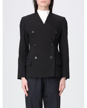 Tela Cotton And Linen Double-Breasted Blazer - Black
