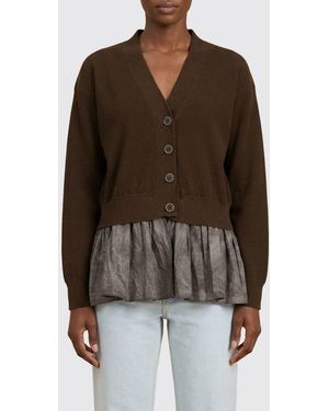 Uma Wang Cotton And Silk Cardigan - Brown