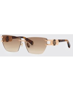 Philipp Plein Icon Edge Metal And Acetate Sunglasses - White