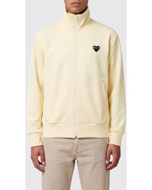 COMME DES GARÇONS PLAY Comme Des GarÇ Ons Play High-Neck Zip-Up Sweatshirt - Natural