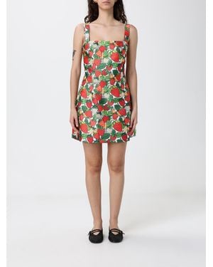 ALESSANDRO ENRIQUEZ Printed Crêpe Mini Dress - White