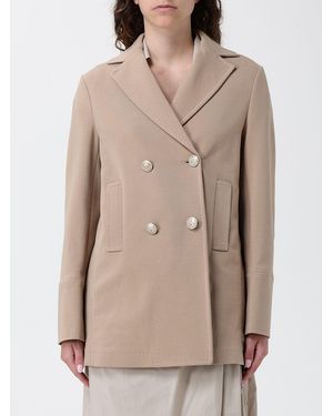 Circolo 1901 Double-Breasted Cotton Coat - Natural
