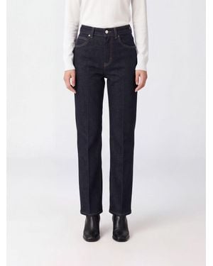 Victoria Beckham Julia Mid-Rise Straight Fit Jeans - Blue