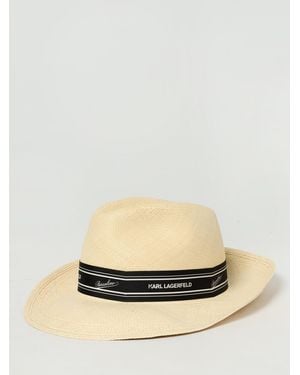 KARL LAGERFELD Panama Hat Borsalino Straw - Natural
