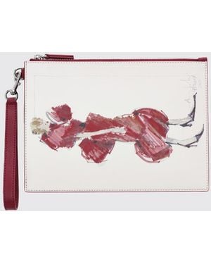 Marc Jacobs Clutch The Runway Illustration De De Piel Con Estampado Gráfico - Rosa