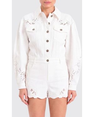 Twinset Embroidered Cotton Jacket - White