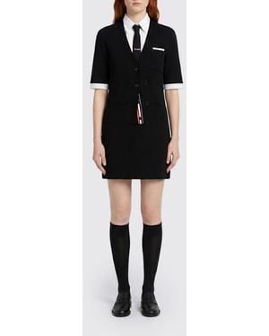Thom Browne Wool Mini Dress - Black
