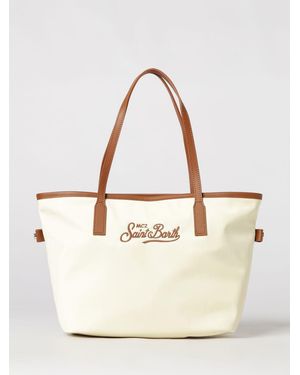 MC2 Saint Barth Nylon Bag With Embroidered Logo - Natural