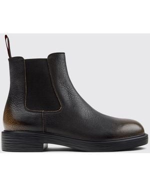 Camper Dean Grained Leather Ankle Boots - Black