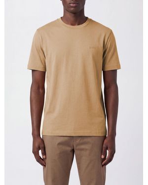 BOSS Camiseta De Cuello Redondo Para Hombre De Algodón Con Logo Bordado - Neutro