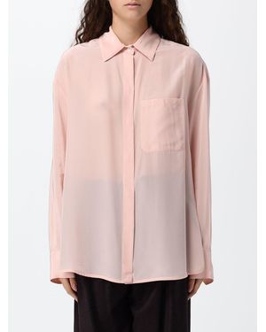 Tela Silk-Blend Shirt With Dropped Shoulders And A Concealed Placket - Pink