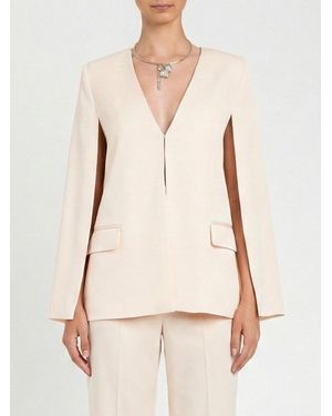 Twinset Satin Cape Blazer - Natural